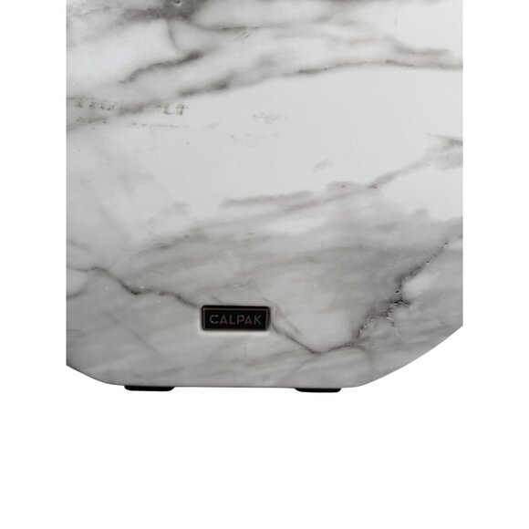 CALPAK Gray White Marble Hat Round Luggage Case w/ Strap - Picture 14 of 16